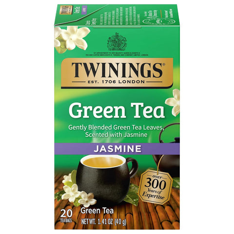 Twinings Lemon & Ginger, Caffeine-Free Herbal Tea Bags, 100 CT Box (1 Pack) | Spicy & Tangy, Ginger, Lemon Peel, Lemongrass, Blackberry Leaves, Soothe Digestion, 100 Foil Lined Individually Wrapped Bags