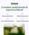Centrum Supergreens - Superfood Powder & Multivitamin For Adults Greens Powder With Spirulina Mushroom Prebiotics & Enzyme Blend 30-Day Supply