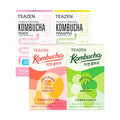 Teazen 4 Flavors 40 Sticks Variety Pack Kombucha Peach Pineapple Mango Guava Shine Muscat Flavor (40 Sticks)