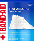 Band-Aid Brand Tru-Absorb Gauze Sponges 4X4In, 50 Count