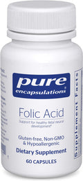 Pure Encapsulations Folic Acid Hypoallergenic Dietary Supplement 60 Capsules