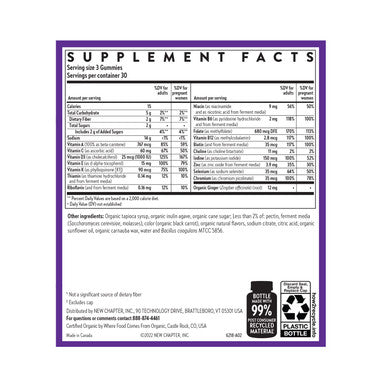 New Chapter Prenatal Multivitamin Gummies 71% Less Sugar, Prenatal Gummies for Mom & Healthy Baby with Prenatal Vitamins Methylfolate, D3, Choline & Ginger, Non-GMO, Gluten Free, Berry Citrus, 90ct