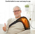 Yabuu Heated Shoulder Wrap Pad With Massager For Arm Pain Relief,Electric Massager Heating Pad With 3 Vibration And Heat Settings Hot Therapy For Shoulder For Women Men (No Power Bank)