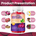 BSSTABBON Beet Root Gummies With Beet Root Extract,Pomegranate Juice Power,Grape Seed Extract Supplement Per Serving For Men And Women Non-Gmo, And Gluten Free,60Gummies
