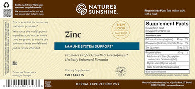 Nature'S Sunshine Zinc 25Mg, 150 Tablets Helps Strengthen The Immune System By Providing 167% Of The Daily Value Of Zinc