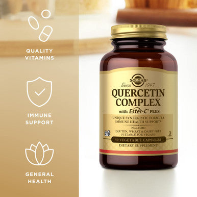 Solgar Quercetin Complex With Ester C Plus 50 Vegetable Capsules Immune Health Support Gentle On The Stomach Vitamin C Non Gmo Vegan Gluten Free Kosher 25 Servings