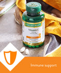 Nature's Bounty Vitamin C 1000 Mg With Rose Hips - Pack Of 60 Coated Caplets - Supports Immunity And Energy - Vegan And Gluten Free