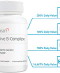 HumanN Active BComplex Daily Energy Mood Enhancing Supplement 30 FastMelting Tablets