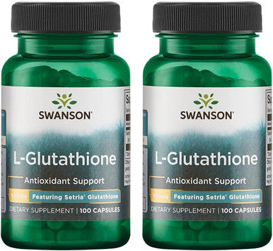 Swanson Amino Acid L-Glutathione 100 Milligrams 100 Capsules 2 Pack