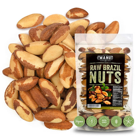 Premium Wild Harvested Raw Brazil Nuts, 1 lb (16oz) ÃƒÂ¢Ã¢â€šÂ¬Ã¢â‚¬Å“ High Selenium, Batch Tested Peanut & Gluten Free, Non-GMO, Kosher, Resealable Bag