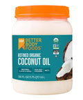 BetterBody Foods Organic Refined Coconut Oil, 56 Fl Oz, All Purpose Oil for Cooking, Baking, Hair and Skin Care