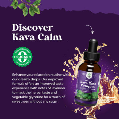 Natures Craft Potent Liquid Kava Kava Drops - Calming High Concentration Kava Extract with Chamomile and Lavender - Tasty Adaptogen Drops Mood Support Supplement with Kava Root - Vegan Non GMO and Alcohol