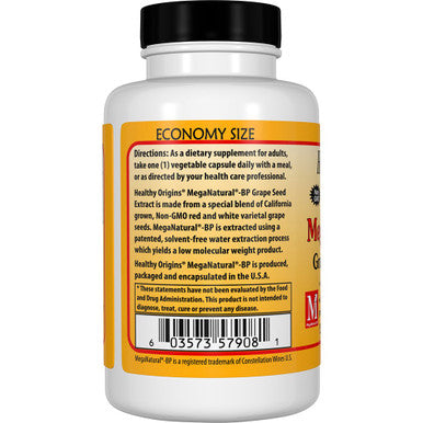 Healthy Origins Mega Natural BP-Grape Seed Extract Multi Vitamins, 150 Mg, 60 Count(Package May Vary)