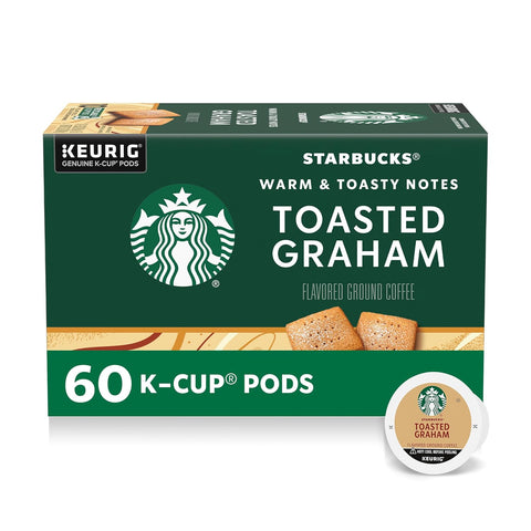 Starbucks K-Cup Coffee Pods, Caramel Naturally Flavored Coffee For Keurig Brewers, 100% Arabica, 1 Box (22 Pods)