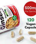 Siberian Eleuthero | 500mg Siberian Ginseng Root Powder | 120 Vegan capsules | Traditional Herbal Supplement for Adaptogen | Reduction of Stress & Fatigue | Made in Canada