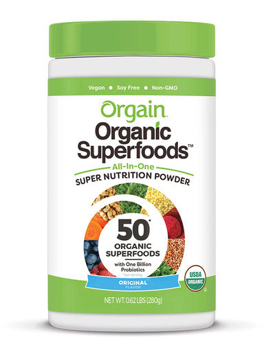 Orgain Bundle Original Superfoods Powder and Chocolate Protein Powder Made without Gluten NonGMO