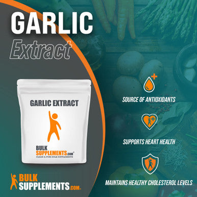 BulkSupplements Garlic Extract Powder - Garlic Supplements - Antioxidants Supplement - Garlic Extract Supplement - Circulation Supplements (250 Grams - 8.8 oz)