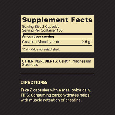 Optimum Nutrition Micronized Creatine Monohydrate Capsules Keto Friendly 2500Mg 300 Capsules (Packaging May Vary)