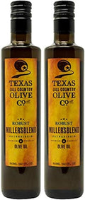 Texas Hill Country Olive Co Miller's Blend Extra Virgin Olive Oil - Cold Pressed EVOO Gourmet Olive Oil - Rich & Robust - Perfect for Dressing & Dipping - Award Winning & Made in Texas (16.9 oz)