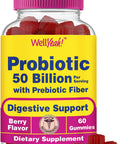 50 Billion Probiotics + Prebiotics For Men And Women Gummies - Digestive Support, Gut Health, Immune Support Gummy - Probiotics For Digestive Health With 12 Strains - 60 Gummies