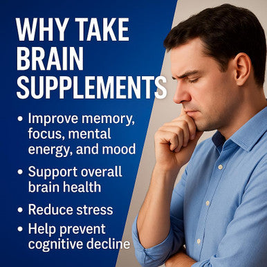 Ageless Brain Supplements for Memory and Focus & Cognitive Improvement | Nootropic Brain Supplement for Men & Women | Support Mental Clarity & Neuro Health | Including Vitamin B6, B12, 60 Capsules