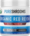 PureShrooms Organic Reishi Mushroom Capsules, 90 Ct. Immune System Booster, Anxiety Relief. Promotes Calm Moods. Ganoderma Lucidum (90 Capsules)