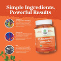 Natures Craft Vegan Organic Immune Support Gummies - D3 Zinc and Vitamin C Gummies for Adults Immunity - Organic Vitamin D Gummies for Adults Immune Support Supplement - Gluten & Non-GMO (60 Servings)
