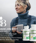 Bronson Dandelion Root 1500 MG High Potency, Supports Overall Good Health & Well-Being, Traditional Diuretic Herb - Non-GMO, 120 Vegetarian Capsules