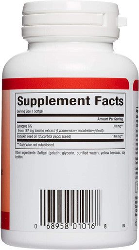 Natural Factors Lycopene 10 mg Antioxidant Support to Help Reduce Free Radical Damage with Pumpkin Seed 60 softgels 60 servings