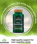 Swanson Pure Brainpower Brain Health Cognitive Memory Focus Support Brain-Derived Neurotrophic Factor (BDNF) Herbal Supplement (Ginkgo Biloba Bacopa Monnieri) 60 Veggie Capsules (Veg Caps) Vegan