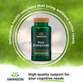 Swanson Pure Brainpower Brain Health Cognitive Memory Focus Support Brain-Derived Neurotrophic Factor (BDNF) Herbal Supplement (Ginkgo Biloba Bacopa Monnieri) 60 Veggie Capsules (Veg Caps) Vegan