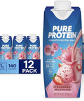 Pure Protein Vanilla Protein Shake, 30g Complete Protein, 12 Ct | Ready to Drink and Keto-Friendly, Vitamins A, C, D, and E plus Zinc to Support Immune Health, 11oz Bottles
