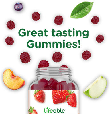 Lifeable Immune Support Gummies For Adult Elderberry Vitamin C And Zinc Great Tasting Elderberry Immune Support Supplement Gummies Immunity Gummies For Adults, Men, Women 90 Gummies