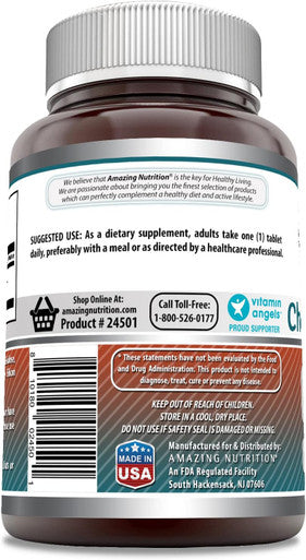 Amazing Nutrition Formulas Choline Bitartrate - 650 MG 180 Tablets (Non-GMO Gluten ) Supports Nerve & Brain Health - Promotes Cellular Function - Cognitive Support