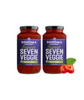 Sonoma Gourmet Seven Veggie Pasta Sauce | Vegan, USDA Organic, Non-GMO, Gluten-Free and No Sugar Added | Made With Fresh Ingredients | 25 Ounce Jars (Pack of 4)