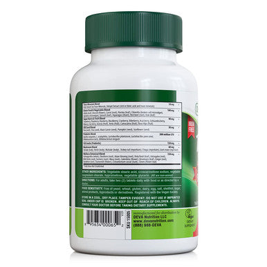 Deva Tuba Prime Vegan Multivitamin Iron- - High-Potency Vitamin & Mineral Dietary Supplement - Antioxidants, Fruit & Vegetable Blend, Super Mushrooms, Probiotics, Prebiotics, Seeds, Herbs 90 Tabs
