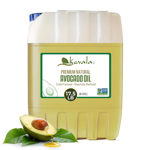 Kevala Avocado Oil Ã¢â‚¬â€œ 64 fl oz Ã¢â‚¬â€œ 1/2 gallon Ã¢â‚¬â€œ Cold Pressed Ã¢â‚¬â€œ Fresh Avocados Ã¢â‚¬â€œ Vegetable Oil for Cooking Ã¢â‚¬â€œ High Smoke Point Ã¢â‚¬â€œ For Frying and Baking