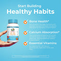 Maryruth Organics Calcium with Vitamin D and Vitamin K2 2 Month Supply Calcium Supplement Supports Bone Health & Joint Support with Vitamins D3 K2 Gummies Vegan Non GMO Gluten 60 Count