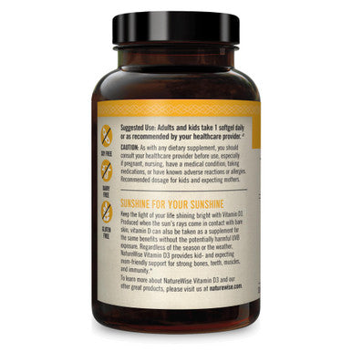 Naturewise Vitamin D3 1000Iu (25 Mcg) In Cold Pressed Olive Oil