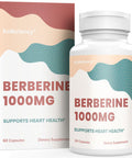 KoNefancy Berberine Hcl Supplement 1000Mg, High Absorption Berberine Plus Vegan Capsules With Silymarin Complex Formula For Cardiovascular, 60 Count (Pack Of 1)