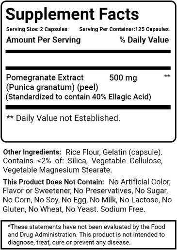 Best Naturals Pomegranate Extract 250 mg 250 Capsules