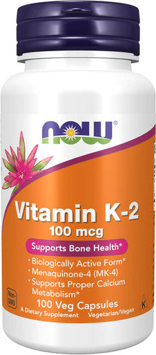 Now Foods Vitamin K-2 100mcg 100VC