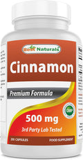 Best Naturals Cinnamon 500 mg 250 Capsules (250 Count (Pack of 1))