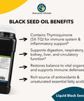 Amazing Herbs Premium Black Seed Oil - Gluten Free, Non Gmo, Cold Pressed Nigella Sativa Aids In Digestive Health, Immune Support, Brain Function - 128 Fl Oz