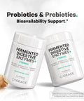 Codeage Fermented Digestive Enzymes Supplement 3-Month Supply - 14 Digestive Enzymes Probiotics Prebiotics Fermented Botanicals Plant-Based Multi Pancreatic Enzymes - 1 Capsule a Day - 90 Capsules