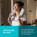 Homedics Pro Therapy Vibration Neck Massager With Heat Soft Foam, Vibration Massage, Plus Soothing Heat And Choice Of 2 Speeds, Pull Tighter To Increase Intensity, Tan