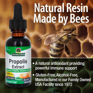 Nature'S Answer Propolis Resin Extract 1 Fluid Ounce - Alcohol Immune Support Gluten Made in USA Natural Bee Product Suitable for Everyone Pure Herbal Extract