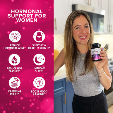 Stasis Female Hormone Balance Supplement Vitauthority Menopause Supplement for Women with MyoInositol DChiro Inositol Multibenefit Menopause Relief and Hormone Balance for Women 30 Servings