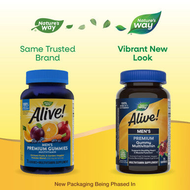 Nature'S Way Alive! Men'S Premium Gummy Multivitamin, Full B Vitamin Complex To Support Daily Energy Metabolism*, 75 Gummies
