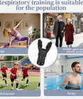Fanbodta Portable Lung Capacity & Ab Trainer - Adjustable Resistance Breathing Exerciser For Core Strength Swimming Martial Arts | Medical-Grade Silicone Compact Design With Flow Control Valve